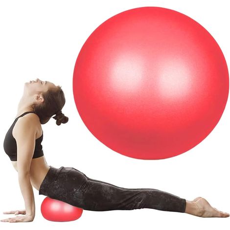 Pilates Gym Ball, 25cm Yoga Ball Anti-Slip Anti-Burst Fitness Balls Yoga Ball Balance Sport Ball, Small Gym Ball with Inflatable Straw (1/5)