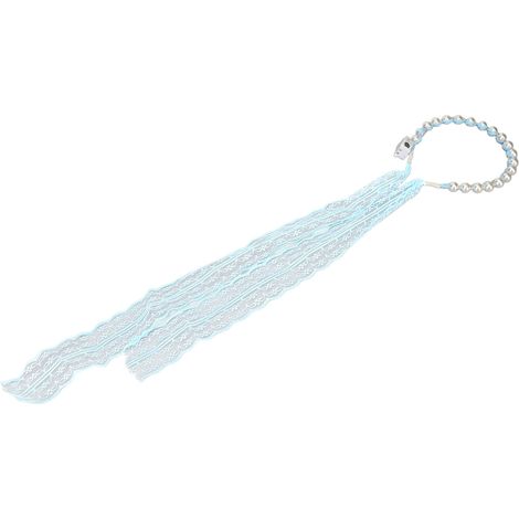 Bandeau lumineux en dentelle, orné de perles artificielles, accessoire de coiffure lumineux pour mariage ou fête. (1/5)