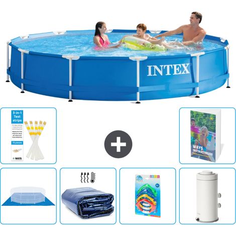 Frame Pool Rund - 366x76 cm - 7-teilig S123
