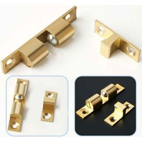 Loquet À Billes - Laiton - 60 mm - Pour Portes Et Placards - 6 Pièces (1/5)
