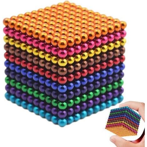 progrès-Cube Magnétiques 1000 Billes 3mm magique Buckyballs 10 couleurs Boules Aimantées Aimants Puissants pour Tableaux Magnétiq (1/4)
