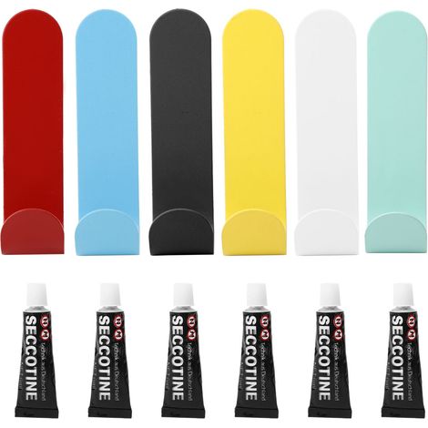 Gancio da Parete Autoadesivo Set 6 Pezzi – Design Elegante in Metallo Forgiato Antiruggine, Alta Portata – Ideale per Bagno, Cucina e Ufficio (1/5)