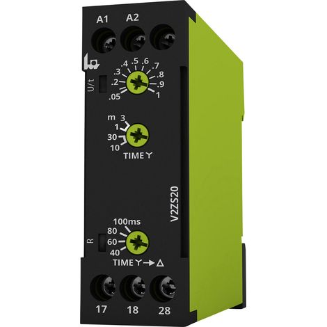 tele 125300 V2ZS20 12-240V AC/DC Zeitrelais Multifunktional  1 St. Zeitbereich: 0.04 - 180 s 2 Schli