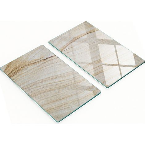 Tableros decorativos multifuncionales de vidrio y arenisca para cocina, 2x30x52 cm