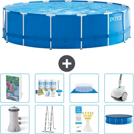Intex Piscine Tubulaire Ronde - 457x122 cm - 9-pièces S658