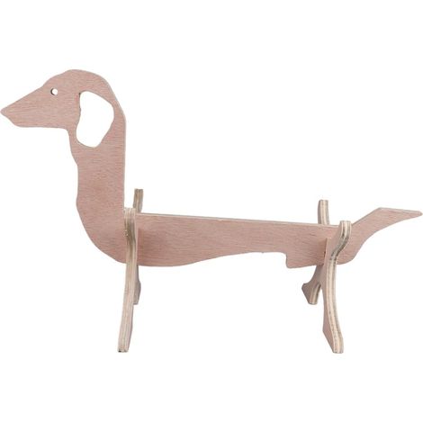Casier à Vin en Forme De Chien Teckel, Présentoir De Bouteille De Vin en Bois pour la Maison, Bar, Salle à Manger, Décoration De Table, Cadeaux (1/5)