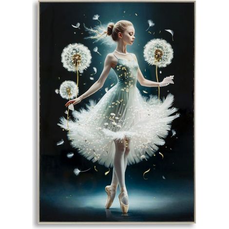 Peinture sur toile laquée « Danse » avec cadre -A- 72 x 4 x 102 cm (1/5)