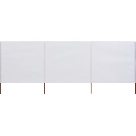Frangivista screen 3 pannelli in tessuto 400 x 80 cm bianco sabbia 020008813