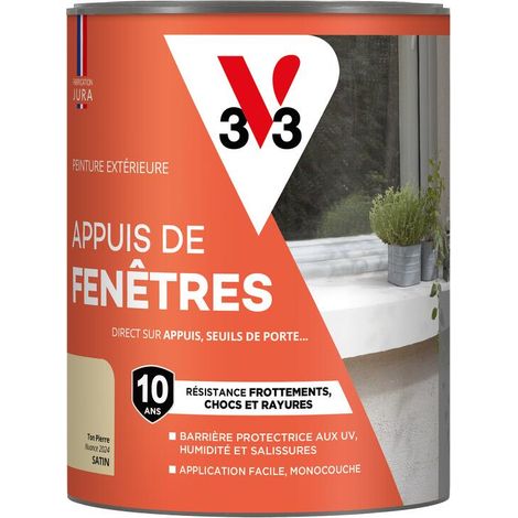 Peinture extérieure pour appuis de fenêtre V33 Ton pierre Satin 1L