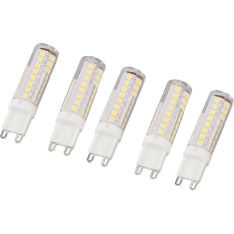 Lot de 5 ampoules LED G9 7W à intensité variable, haute luminosité et économie d'énergie (1/5)