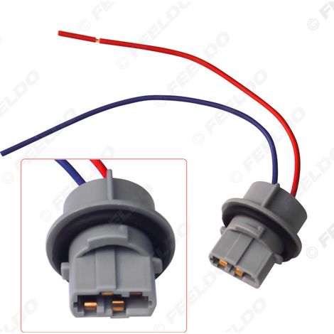Adaptateur de prise pour clignotant LED de voiture 7440 W3X16D W21W T20, fil unique, pour feu stop.