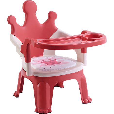 Rehausseur pour bébé, chaise haute amovible rouge, motif dessin animé, avec effets sonores, idéale pour la maison et la maternelle. (1/4)
