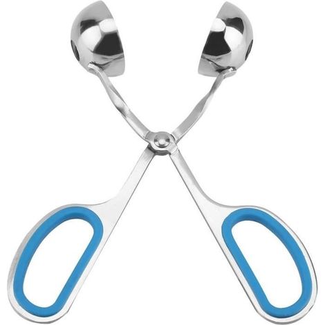 Fleischpresse, Fleischbällchenformer ohne Haftfunktion mit rutschfesten Griffen, Fleischbällchenzange aus Edelstahl (1/4)