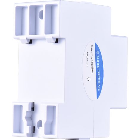 Compteur électrique intelligent WiFi sur rail DIN monophasé compatible app TY Smartlife, mesure conso Wh avec afficheur LCD, commande vocale et fonctions de commutateur de comptage (1/4)