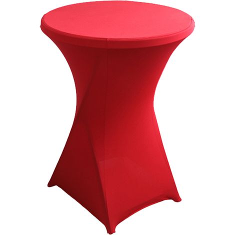 Housse De Table Haute Extensible - 80 x 110 cm - Pour Tables De Cocktail Et De Bar - En Spandex Polyester - 1 Pièce (1/5)