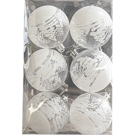 Weihnachtskugel-Set mit Schneelandschaft, bruchsichere, transparente Acrylkugeln zum Aufhängen für Weihnachtsbaum, Hochzeit, Party und Feiertage (1/5)