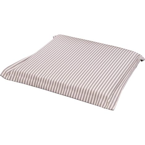 cuscino per sedia da esterno con fantasia a righe ecru, 38x38xh2.5 cm