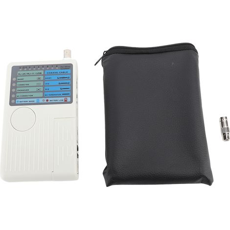 Ortviai Testeur de Câbles Réseau 4-en-1 Portable USB/BNC/RJ11/RJ45 pour UTP/STP – Compact et avec Signal Sonore (1/5)