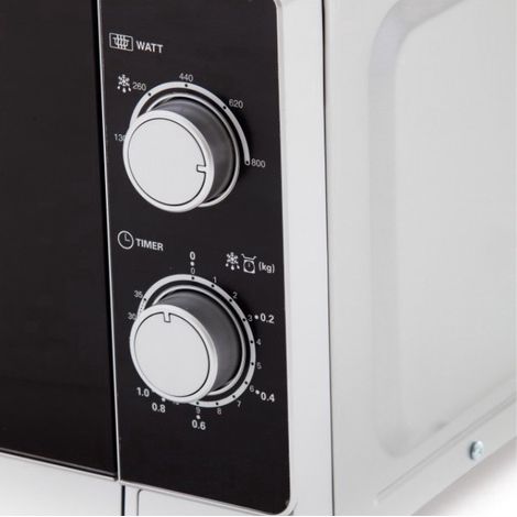 Sharp Home Appliances R-200INW Forno a microonde Superficie piana 20 L 800 W Argento (1/5)
