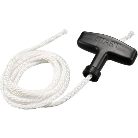 Poignée de lanceur à rappel avec corde pour moteur tondeuse gazon essence 188/190F, longueur 1,4 m.