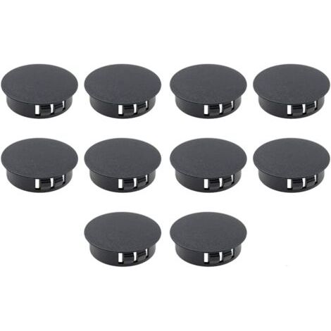 10 Pièces 35 mm Bouchon à Lamelles d'obturation Rond en Plastique Capuchon Noir d'Extrémité deTube pour Tubes d'acier Tables Chaises Meubles Bâtons deMarche Fonepro (1/5)