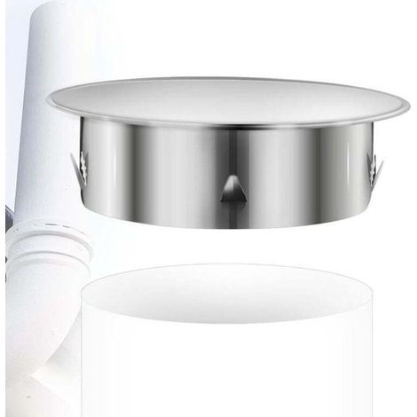 Bouchon Cheminée Perforé 180mm Bouchon pour Tuyau de Poêle en Acier Inoxydable Ø 175mm Profondeur 54mm (1/4)