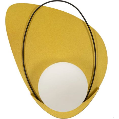 Applique murale dorée en verre, 28x17x32 cm – Lampe Circly (1/5)