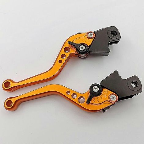 Guidon modifié en alliage d'aluminium avec frein et embrayage hydrauliques (tige courte, orange) pour motos BMW K1600 HP2 Enduro (1/5)