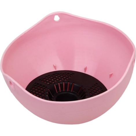 Jardinière suspendue FRCOLOR, rose, capacité 2 L, en résine PP et fer (1/4)