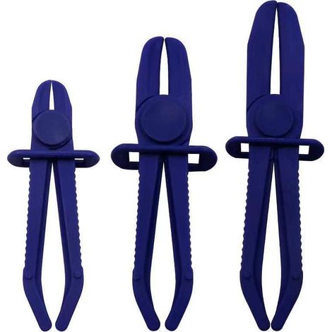 Juego de 3 abrazaderas para manguera (155, 185, 250 mm), mini abrazaderas para manguera, abrazadera para manguera, estuche para alicates (1/4)