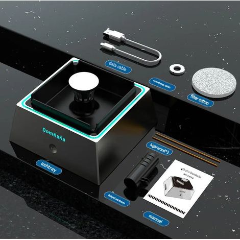 Cendrier D'Aspiration Sans Fumée 2 En 1 Avec Purificateur D'Air,Portable Avec Filtre Pour La Maison,Nettoyeur De Fumée Pour Cigarettes à L'Intérieur (1/5)