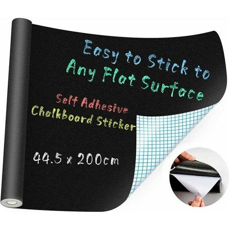 Tableau Noir Ninonly Papier Ardoise 44.5X200cm Tableau noir Adhesif Effacable Mural Papier Peint pour École, Bureau, Accueil, Intérieur Décoration DiY Présentation—— (1/5)