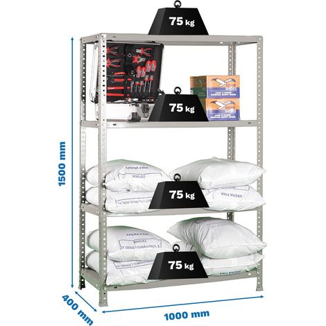 Simonrack Advantage Plus 4-400 Metallregal grau