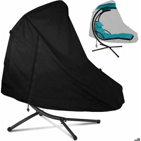 Housse de chaise longue suspendue avec fermeture éclair 185x116x198cm, housse de protection pour chaise longue suspendue avec (1/5)
