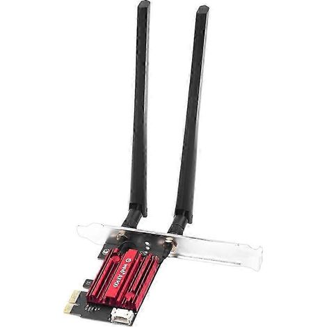 Carte réseau WiFi 6 PCIe AX900, Bluetooth 5.4, double bande 2,4 GHz/5,8 GHz, antennes externes, adaptateur gaming/PC pour Windows 10/11 HF (1/5)