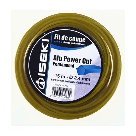 Fil de coupe pentagonal - diamètre 2,4 mm - longueur 15 m - Power Cut - ISEKI (1/4)