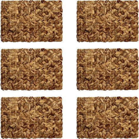 Lot de 6 sets de table en jacinthe d'eau, SIAM