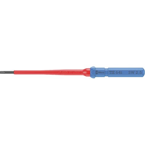 Wera Kraftform Kompakt VDE 64 i 2,5 x 157 mm TIE Elektriker Innen-Sechskant Wechselklinge 2.5 mm (1/5)