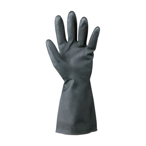 GUANTI GOMMA INDUSTRIALE NERI TG.10/XXL confezione da PAIA 12