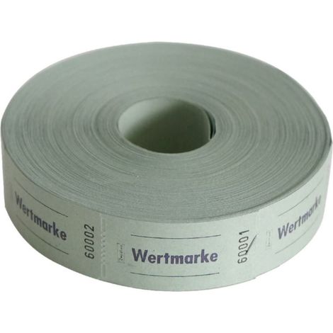Rolle Wert-Marke 57x30mm Grün 1000 Abrisse