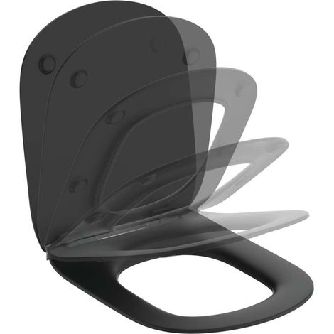 Ideal Standard Tesi - Asiento de WC ultraplano, softclose, negro T3527V3 (1/4)