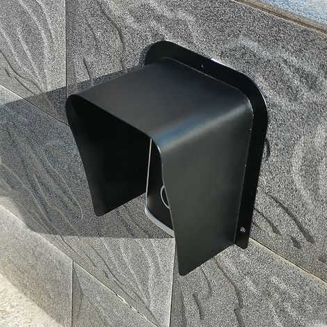 Couvercle de pluie cloche extérieure pour la protection des interphones visuels et autres accessoires sonnettes Noir (1/5)