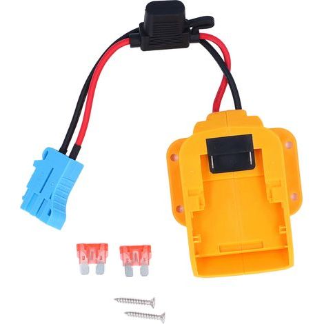 Adaptateur de batterie d'outil électrique pour DCB200 20V 18V, convertisseur de Lithium pour jouets d'équitation avec connecteur de faisceau de câbles bleu (1/4)