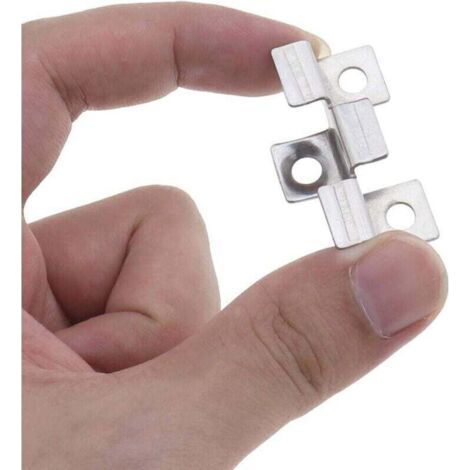 Lot de 100 clips de fixation pour terrasse en composite avec vis en acier inoxydable(hauteur 1 cm) (1/4)