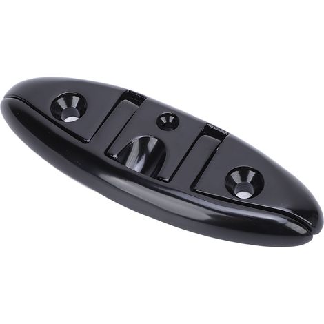 Taquet pliant pour bateau, 6 pouces, en acier inoxydable 316, pour corde marine, robuste, enduit, quai noir pour Yacht, camping-car, hors-bord. (1/5)