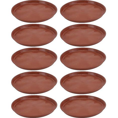10 pots de fleurs avec plateau pour jardin (1/3)