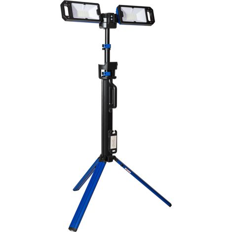 Batilec – Projecteur portatif rechargeable 5000 lm – Télescopique et compact – Température de couleur réglable 2700K à 6500K – Résistant à l'eau IPX4