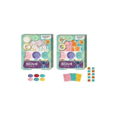 Set 6 botes plastil.+ moldes stitch