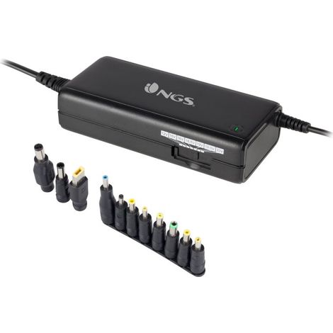Cargador de Portátil NGS BAN/ 90W/ Manual/ 11 Conectores/ Voltaje 12-20V (1/5)