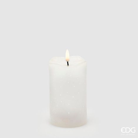 EDG Enzo De Gasperi Candela Led Starry con Moccolo H 12,5 Cm D 7,5 Cm IP20 Avorio
